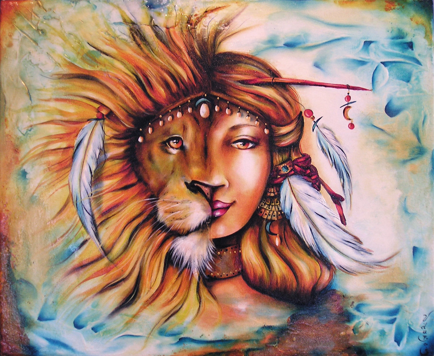 Print | Painting | The Lion Woman