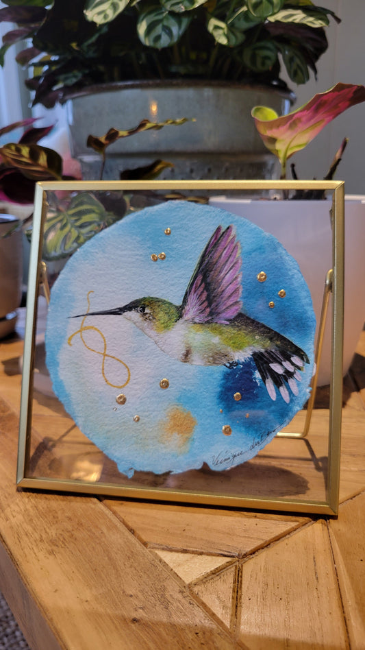 Original | Aquarelle | Colibri à l'infini