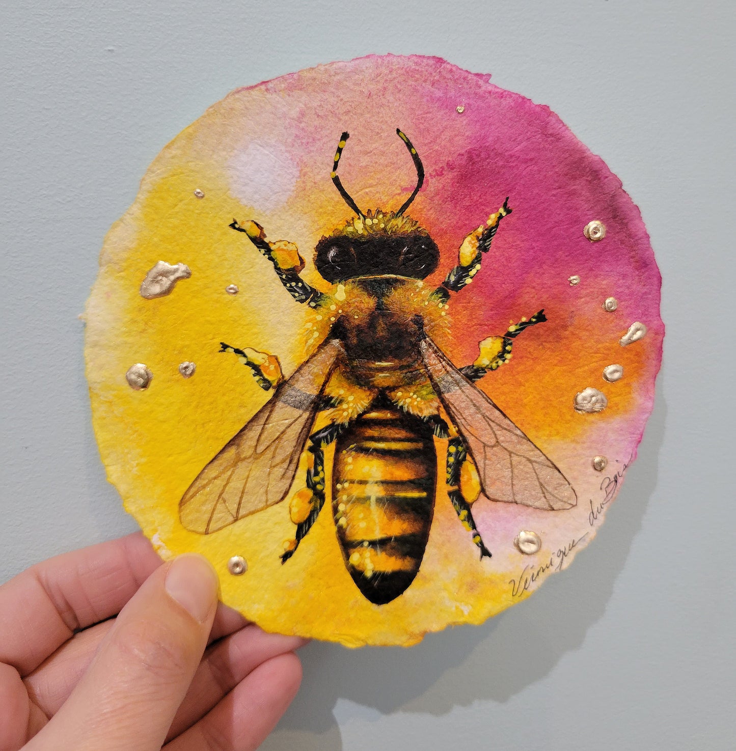 Original | Aquarelle | Abeille étude n.2