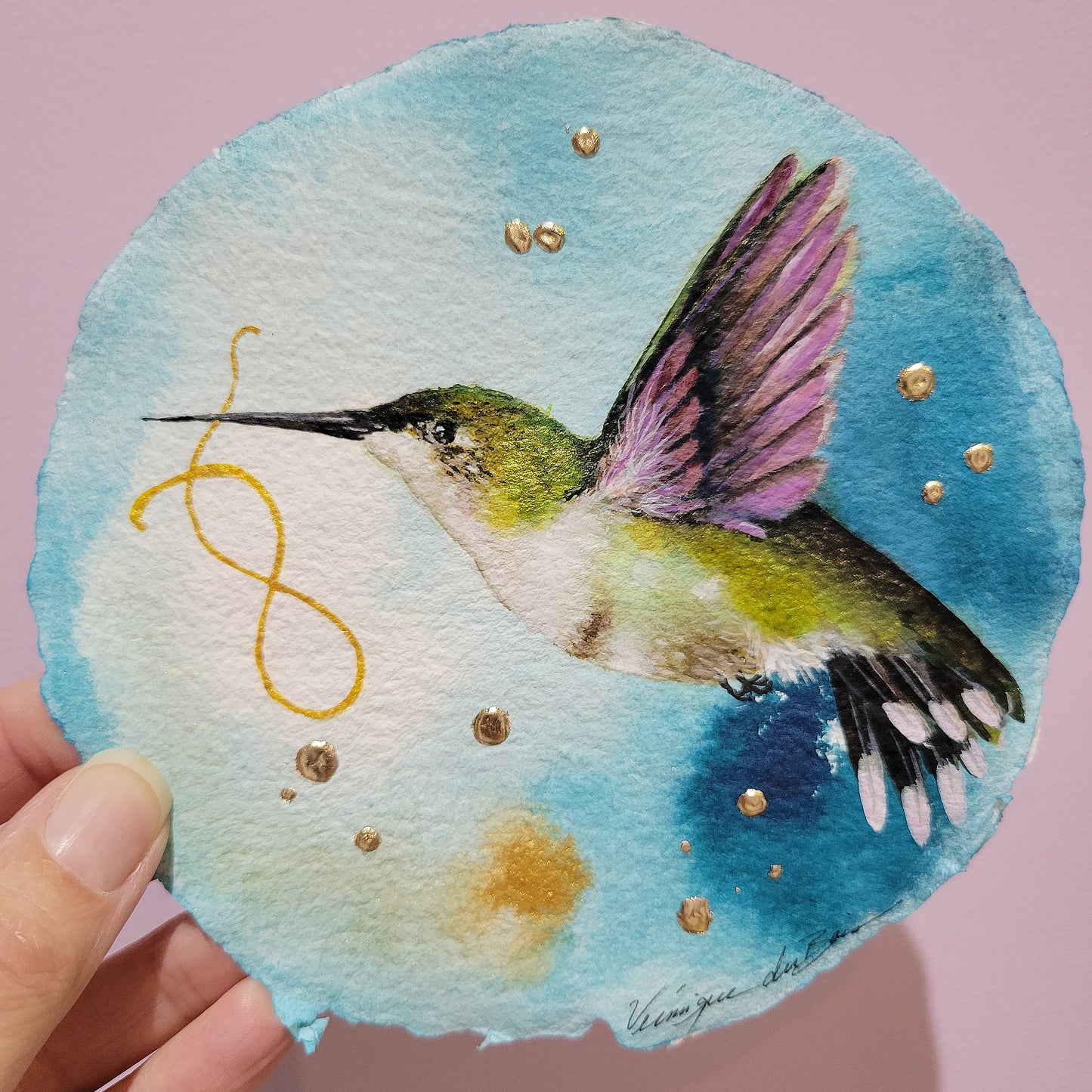 Original | Watercolor | Infinity Hummingbird